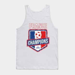 France Soccer Football Champions 2018 Russia Tank Top